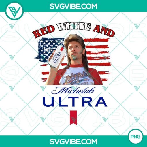 joe dirt 4th of july red white and michelob ultra beer png digital download mockup