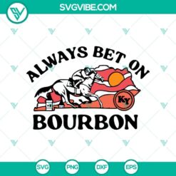 Kentucky Bourbon & Horse Racing SVG, PNG design featuring bourbon bottle, jockey cap, and horse. Perfect for horse racing enthusiasts.