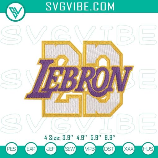 lebron james no 23 lakers embroidery pattern for machines mockup