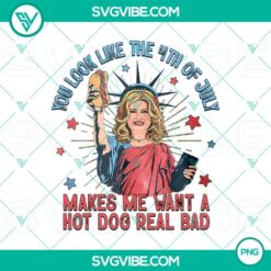 Legally Blonde "4th of July" design PNG digital download for hot dog lovers, vibrant colors, fun and playful aesthetic.