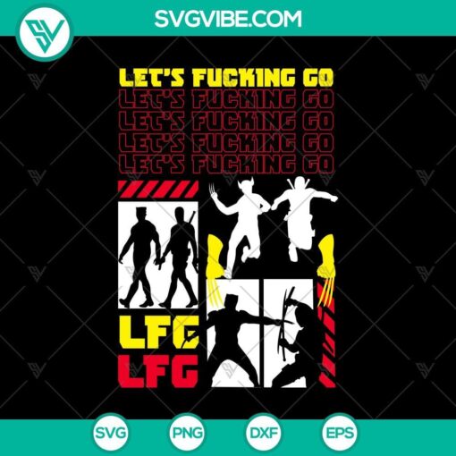 let s go deadpool wolverine svg png illustration mockup