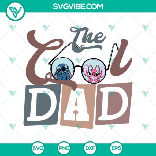 lilo stitch cool father svg father s day special stitch dad design mockup