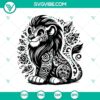 Lion King mandala and silhouette SVG files perfect for crafts, featuring intricate designs. Great for Disney fans and crafting projects.
