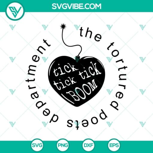 love bombs tortured poets taylor swift svg mockup