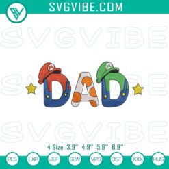 Disney Embroidery Designs, Embroidery Designs, Mario Bros Father's Day 15