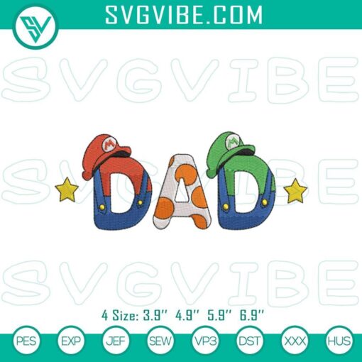 mario bros father s day embroidery patterns super mario dad designs mockup