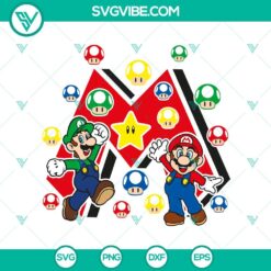 Game, SVG Files, Mario & Luigi Vector Graphics, Super Mario Clipart, Bros 7