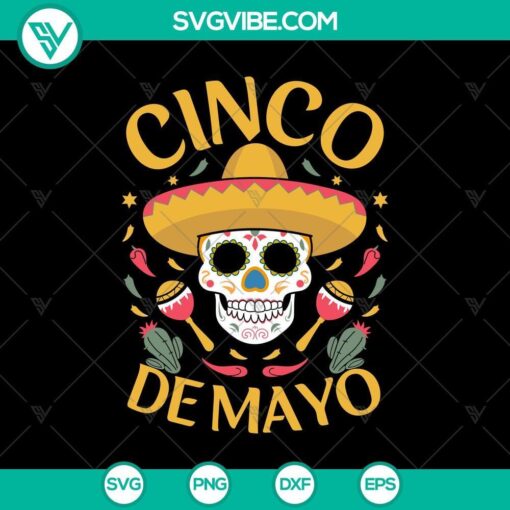 mexican skull svg png for cinco de mayo mockup