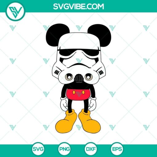 mickey as stormtrooper star wars svg png file mockup