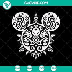 Mickey Mandala & Disney Mouse SVG Design featuring intricate mandala patterns and iconic Disney Mouse silhouette, great for crafting projects.