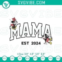 Disney Embroidery Designs, Embroidery Designs, Mickey & Minnie 2024 Mama 9