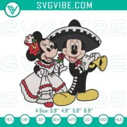 Disney Embroidery Designs, Embroidery Designs, Mickey & Minnie Mexican 5