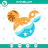 Summer Disney SVG of Mickey Mouse Beach Head design for digital projects, with a beach theme.