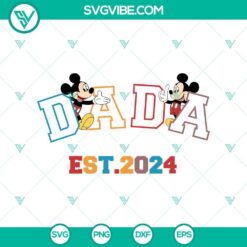 Dad, Disney, Family, Fathers Day, SVG Files, Mickey Mouse Dad 2024 Svg, Disney 20