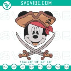 Disney Embroidery Designs, Embroidery Designs, Mickey Mouse Pirate Embroidery 18