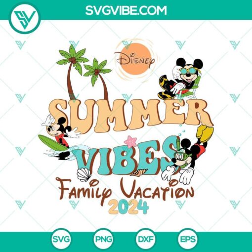 mickey mouse summer fun svg disney 2024 family trip svg png mockup