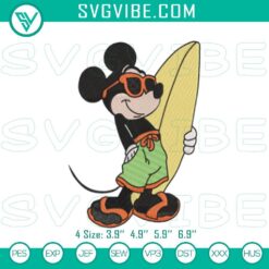 Disney Embroidery Designs, Embroidery Designs, Mickey Surf & Beach Summer 16