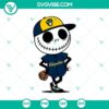 Milwaukee Brewers Jack Skellington Halloween baseball SVG PNG for fans.
