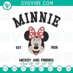 Disney Embroidery Designs, Embroidery Designs, Minnie Mouse Stitch Design 2