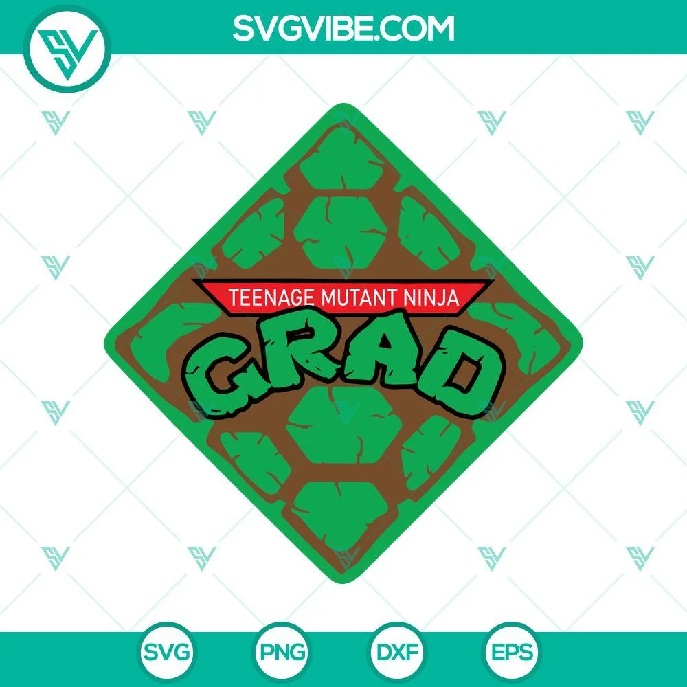 School, SVG Files, Ninja Turtles Grad Cap SVG, Teen Mutant Ninja SVG PNG for 1