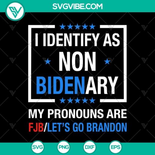 non bidenary svg fjb pronouns let s go brandon svg png mockup