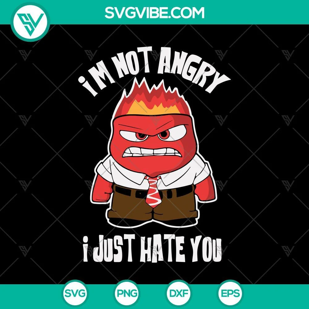 Cartoons, Disney, SVG Files, Not Mad, Just Dislike You SVG, Humorous Inner Rage 1