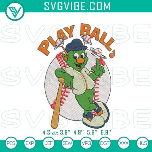 orbit houston astros baseball mascot embroidery design mockup