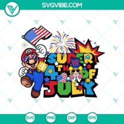 American, 4th Of July, Game, SVG Files, Patriotic Super Mario Independence Day 2