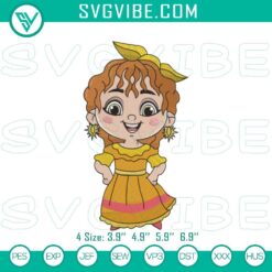 Disney Embroidery Designs, Embroidery Designs, Pepa Madrigal Chibi Encanto 13