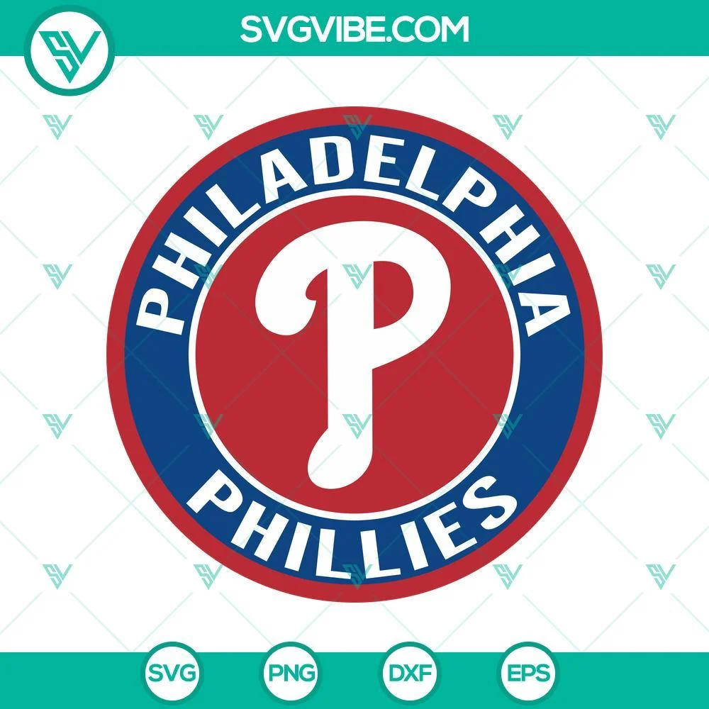 Baseball, Sports, SVG Files, Philadelphia Phillies Baseball Logo SVG File 1