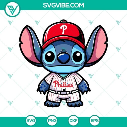 philadelphia phillies baseball stitch svg png dxf eps mockup