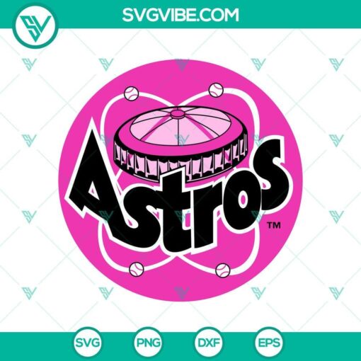 pink houston astros logo svg file mockup