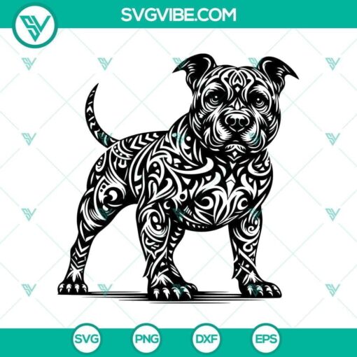 pit bull dog mandala svg pitbull vector graphic mockup