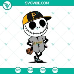 Pittsburgh Pirates Jack Skellington Halloween themed SVG and PNG design for digital use.