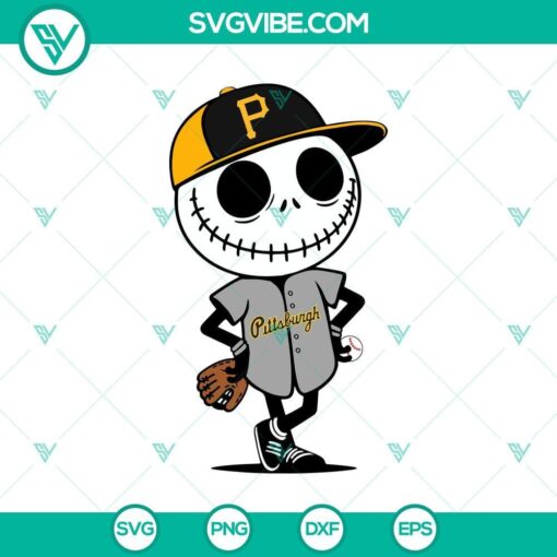 pittsburgh pirates jack skellington halloween svg png mockup