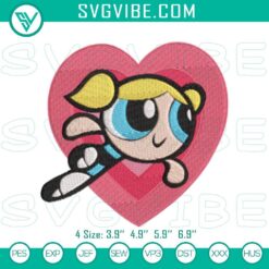 Cartoon Embroidery Designs, Embroidery Designs, Powerpuff Girls' Bubbles 19