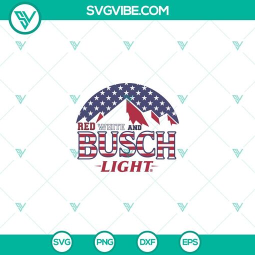 red white and busch light svg png busch light 4th of july svg mockup