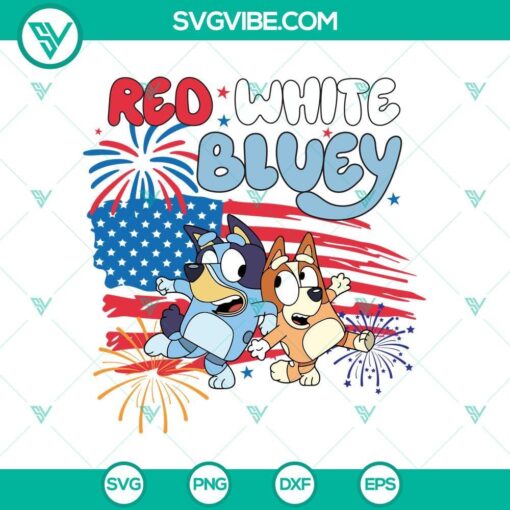 red white bluey svg american flag bluey bingo 4th of july svg mockup