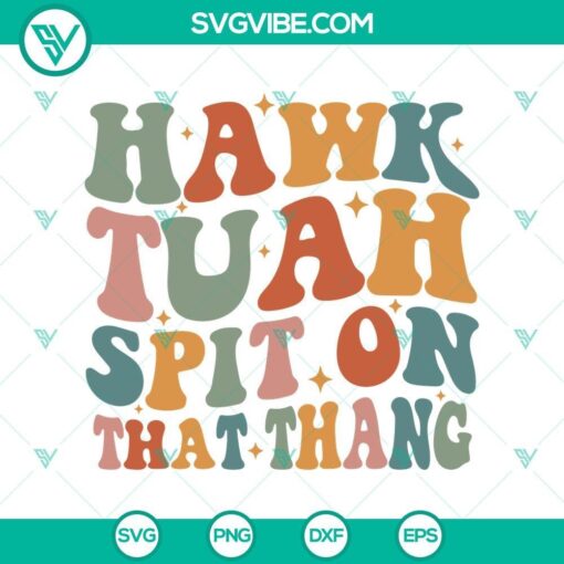 retro hawk tuah svg groovy hawk tuah spit on that thang svg mockup