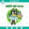 Rick and Morty Bandit & Bluey cartoon characters in SVG/PNG format for Silhouette - clipart design for fans of the show.