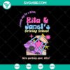 SVG design of Rita & Janet's Driver Ed and Bluey Perfect Park Spot Rita in a blue color scheme for digital use.