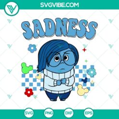 Disney, SVG Files, Sadness SVG, Inside Out 2 Sadness SVG PNG Inside Out 2  7