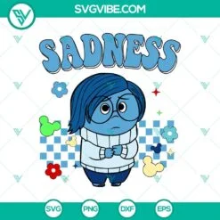 Disney, SVG Files, Sadness SVG, Inside Out 2 Sadness SVG PNG Inside Out 2  2