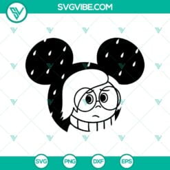 Disney, SVG Files, Sadness SVG, Inside Out 2 SVG, Sadness Disney Mouse Ears SVG 5