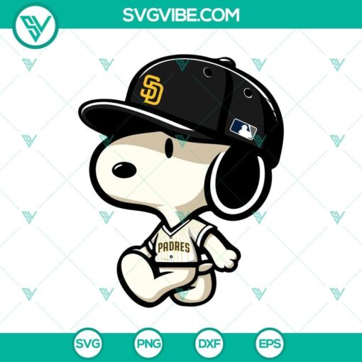 san diego padres snoopy baseball svg png dxf eps mockup