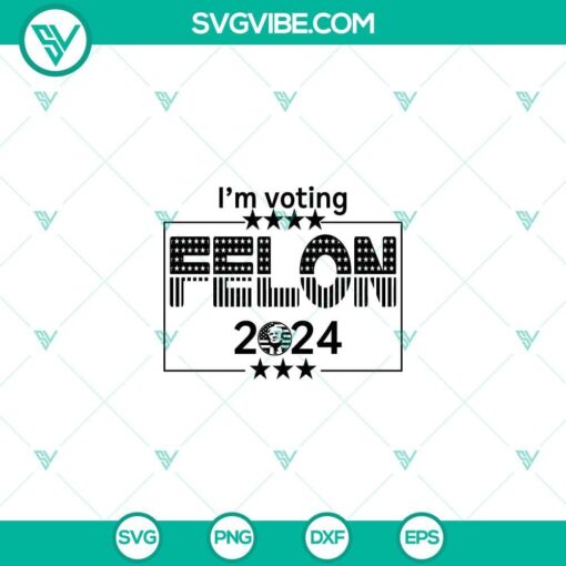 silhouette i m voting felon 2024 svg png mockup