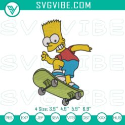 Cartoon Embroidery Designs, Embroidery Designs, Simpsons-Inspired Bart 3