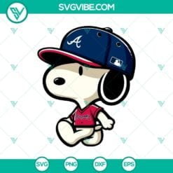 Baseball, Disney, Sports, SVG Files, Snoopy Braves Baseball Clipart in SVG, PNG 23