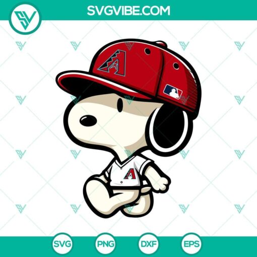 snoopy diamondbacks baseball vector files svg png dxf eps mockup