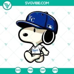 Baseball, Disney, Sports, SVG Files, Snoopy Kansas City Royals MLB SVG PNG DXF 24